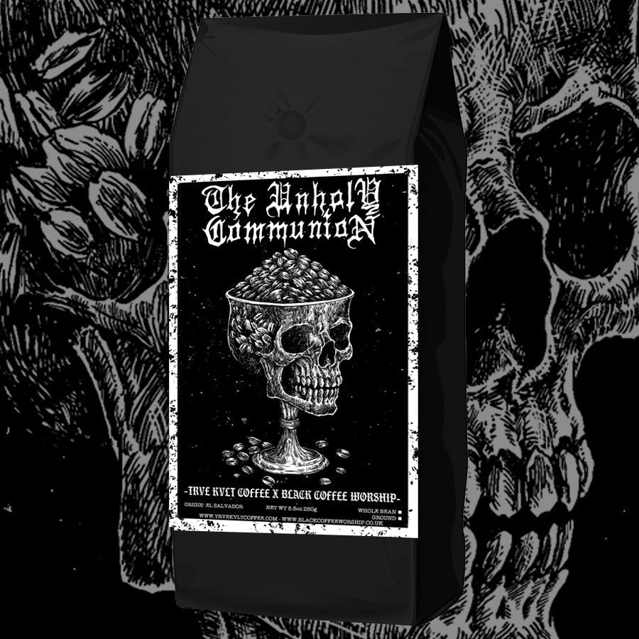 The Unholy Communion: A Dark Roast for the Faithful TRVE KVLT COFFEE X BLACK COFFEE WORSHIP