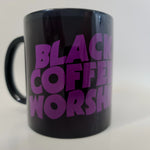 masters of black coffee mug
