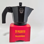 new pezzetti branded 6.66 espresso moka pot with silver bcw goat laser / Black Stoneware Nordic espresso Mugs