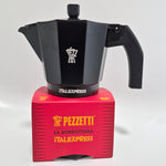 new pezzetti branded 6.66 espresso moka pot with silver bcw goat laser / Black Stoneware Nordic espresso Mugs
