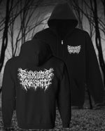 brewtal black coffee worship print zip hoodie