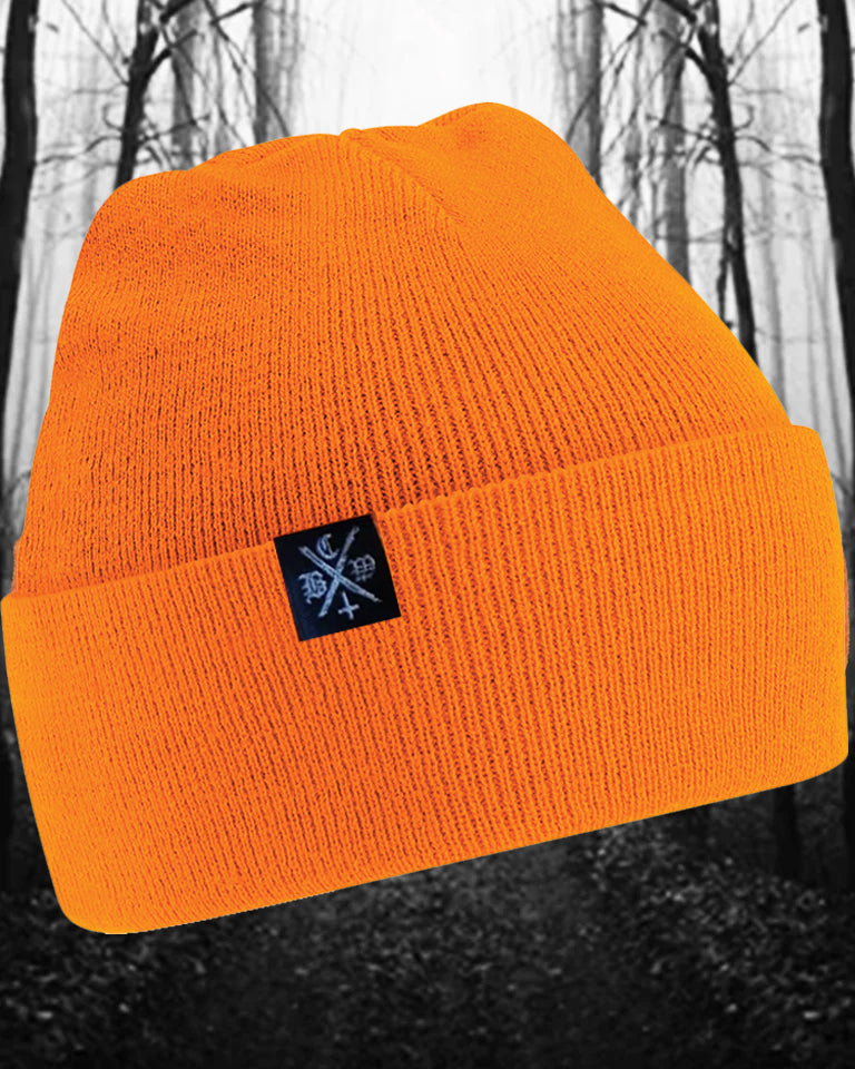 halloween pumpkin safety Orange original cuffed beanie