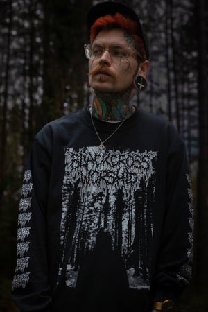 mörka skogar - black cross worship long sleeve tee