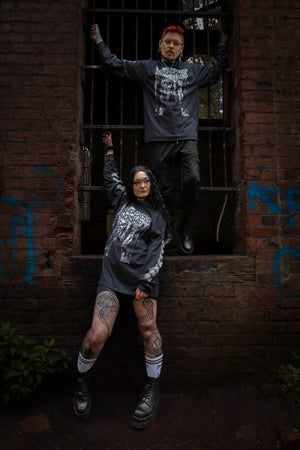 mörka skogar - black cross worship long sleeve tee