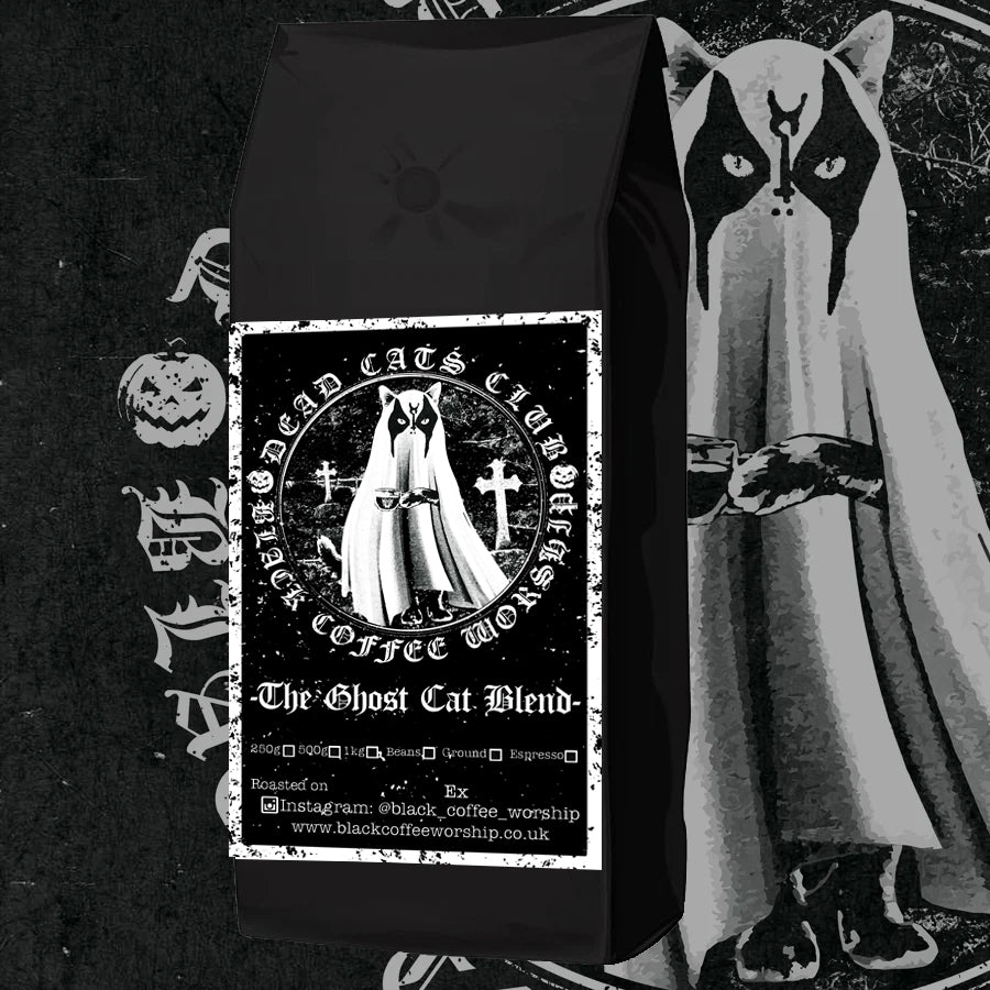 the ghost cat blend (dead cats club X black coffee worship collab)