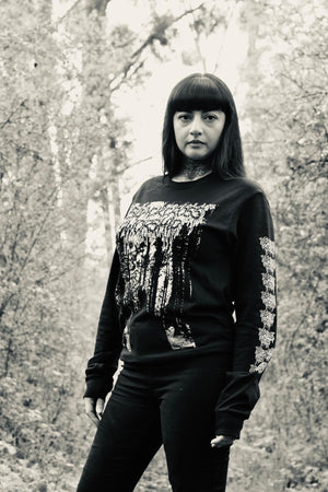 mörka skogar - black cross worship long sleeve tee