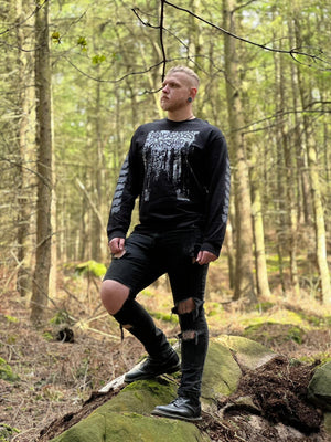 mörka skogar - black cross worship long sleeve tee