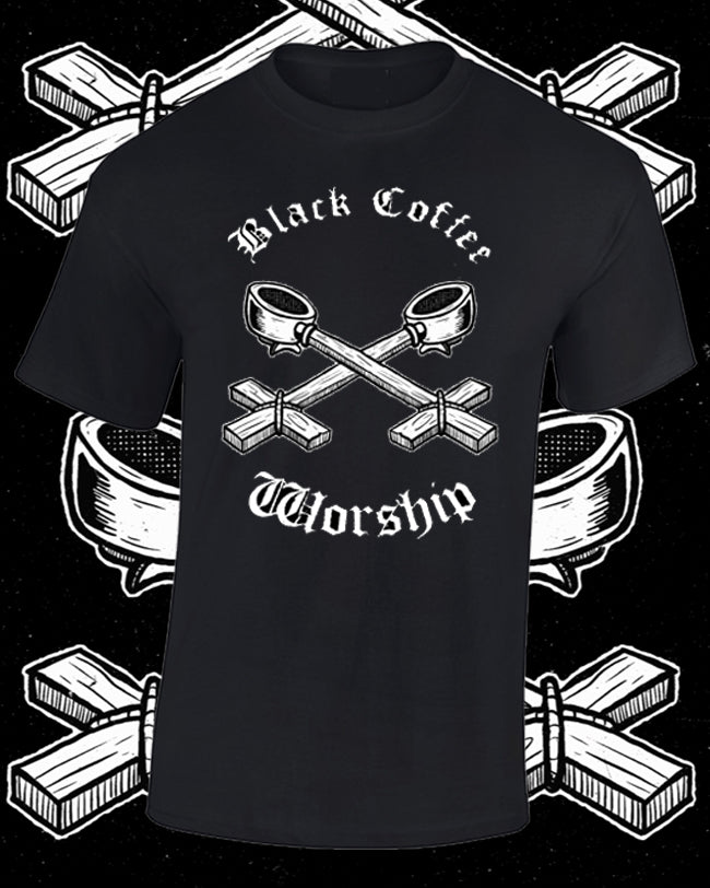 The .b.c.w. espresso cross t-shirt front print t-shirt
