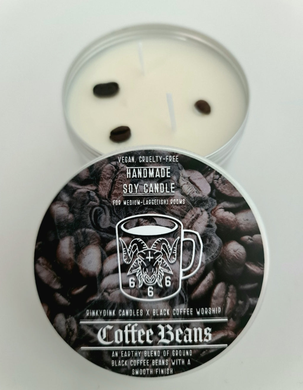 the bcw black coffee beans handmade soy coffee candle