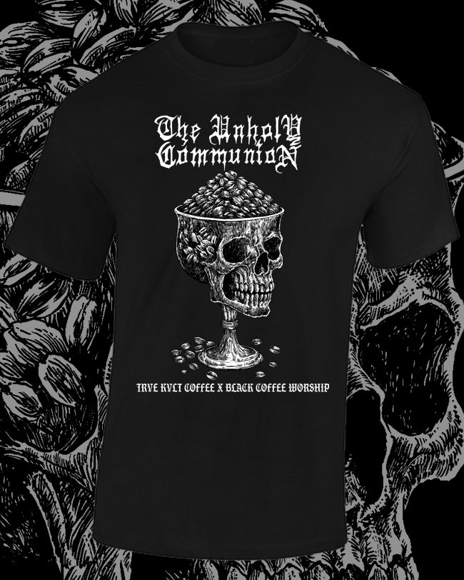 Trve_Kvlt_Coffee_x_Black_Coffee_Worship_The_Unholy_Communion_Single_Origin_El_Salvador_Black_Metal_Coffee_T_Shirt