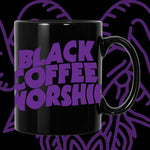 masters of black coffee mug