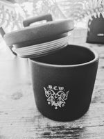 bcw nordic black stoneware coffee jar - 200g
