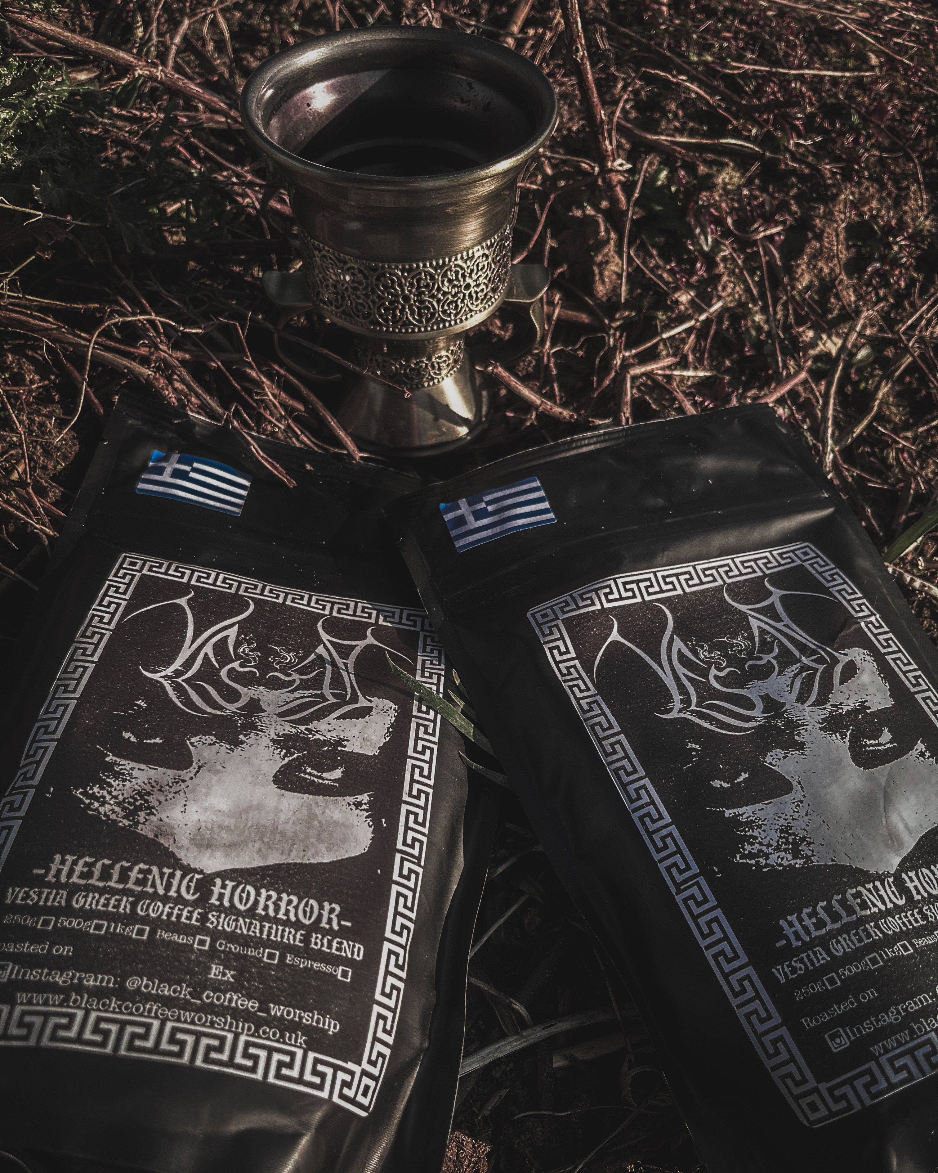 Hellenic horror vestia greek coffee signature blend