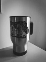 black metal moomin Travel Mug