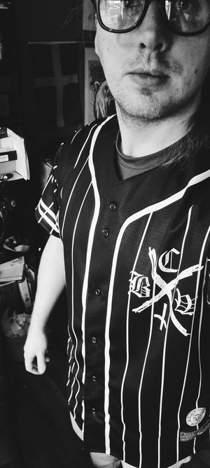 black coney island bcw furies warriors baseball jersey