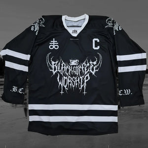 Black and grey outlet hockey jersey