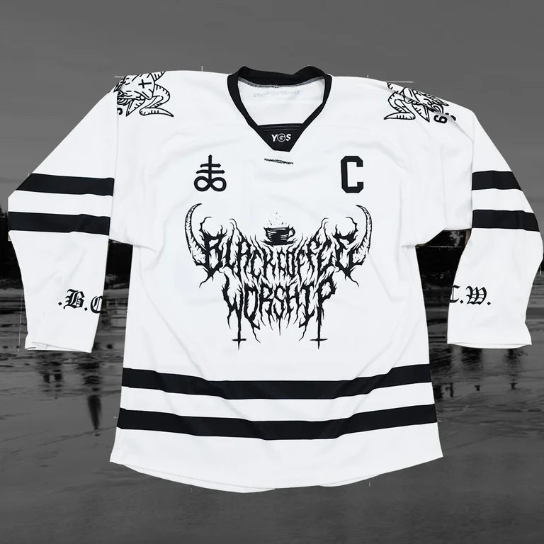white Ice Time BCW Hockey Jersey *dropship item*