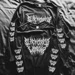 Black cross worship brutal text 90s long sleeve