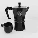 BCW 6.66 espresso moka pot/ Black Stoneware Nordic espresso Mugs