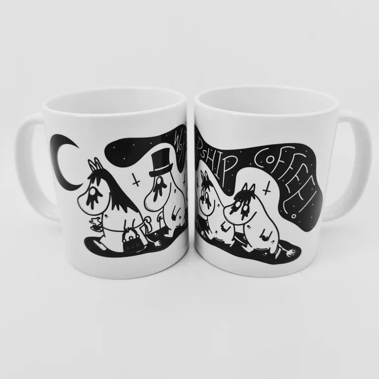 The black metal moomins Fika Coffee Mug!