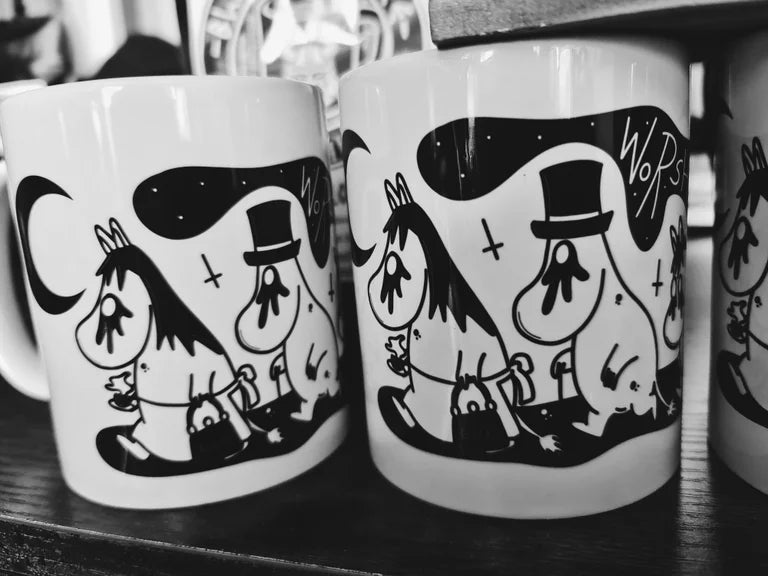 The black metal moomins Fika Coffee Mug!