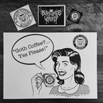 Goth Coffee? - A4 Print + x3 Sticker Pack