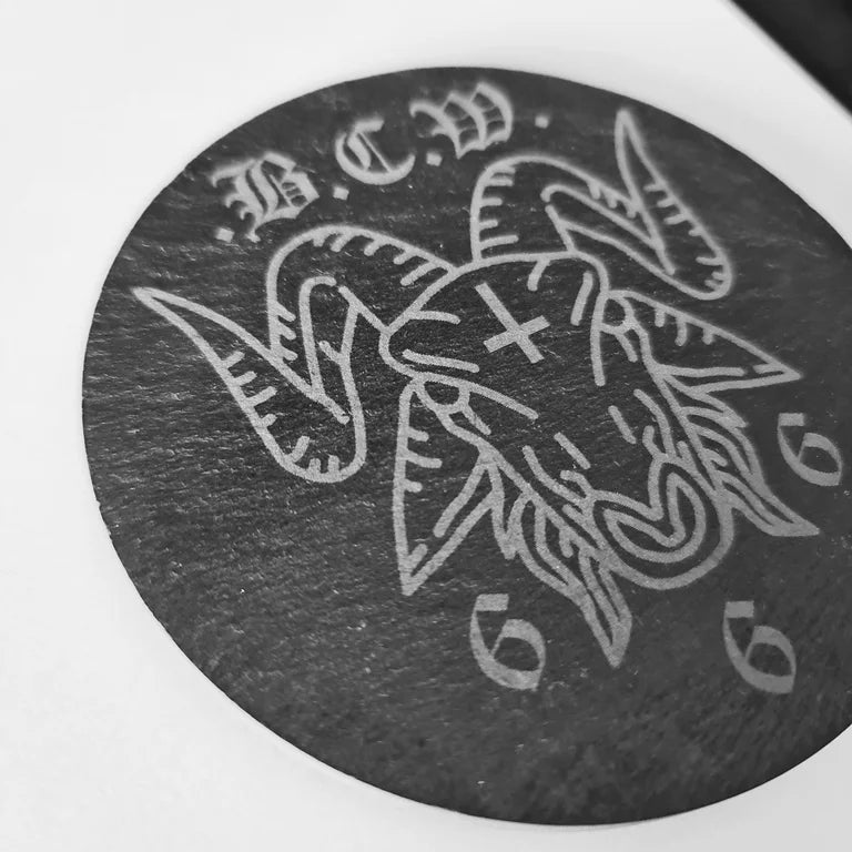 .b.c.w. 666 slate coasters