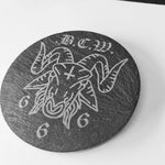 .b.c.w. 666 slate coasters