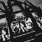 STOCKTHRONE Black Metal Print Tote Bag