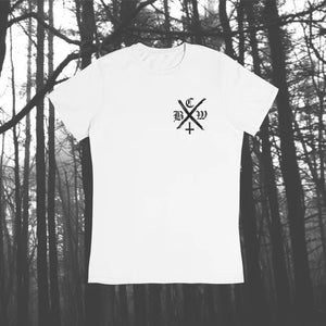 The bcw hXc chest pocket print white tee