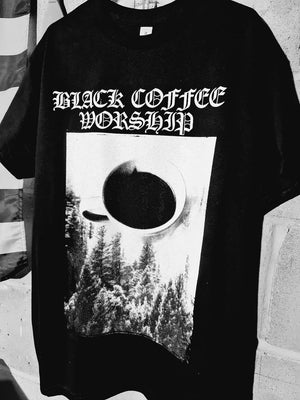 The black coffee worship black forest mug tee