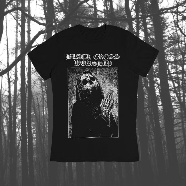 Black cross worship forsaken t-shirt