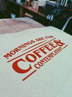 bcw things "mornings are for coffee & contemplation" t-shirt