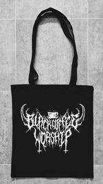 UNHOLY Death Metal Print Black Tote Bag