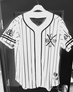 white coney island bcw furies warriors baseball jersey