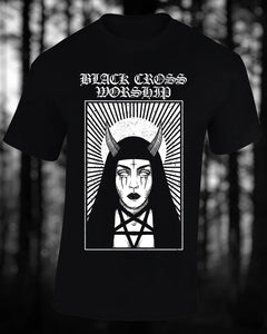 black cross worship the stark kvinna unisex t-shirt
