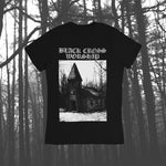 black cross worhsip - forest church t-shirt